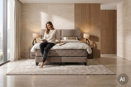 Lounge von Serta - Boxspringbett in Light Brown