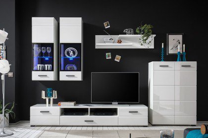 Alaska-living aus der Kollektion Letz - Wohnwand inklusive Beleuchtung