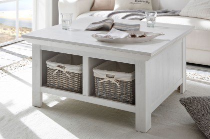 Westerland von Kollektion Letz - Couchtisch in Pinie weiß