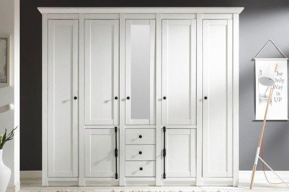 Westerland von Kollektion Letz - Kleiderschrank Pinie weiß