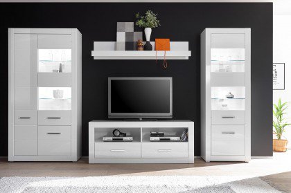 Bianco von Kollektion Letz - Wohnwand 7W iX 23 Weiß Hochglanz