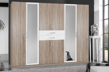 Diver von Wimex - Kleiderschrank Eiche sägerau/ weiß