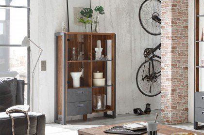Detroit von Kollektion Letz - Highboard 9OOMDE22 Stirling Oak