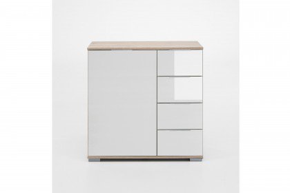 Easy Plus von Wimex - Kommode mit weißer Glasfront
