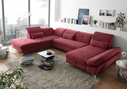 Melfi von ED-Lifestyle - Polstersofa links berry