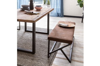 Parzival aus der Kollektion Letz - Bank gepolstert/ Gestell schwarz