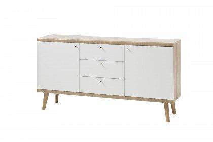 Lena von Kollektion Letz - Sideboard Eiche Riviera/ weiß matt