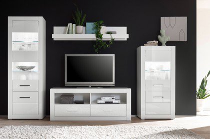 Bianco von Kollektion Letz - Wohnwand 7W iX 11 weiß Hochglanz