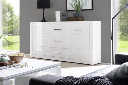 Bianco von Kollektion Letz - Sideboard 7WiXBi52 in Weiß Hochglanz