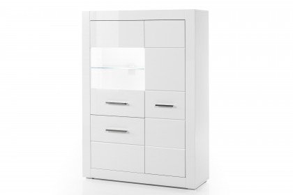Bianco von Kollektion Letz - Highboard 7WiXBi22 in Weiß Hochglanz