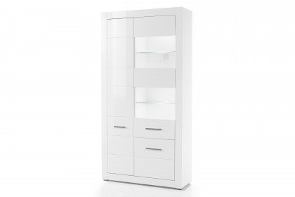 Bianco von Kollektion Letz - Vitrine 7WiXBi24 in Weiß Hochglanz