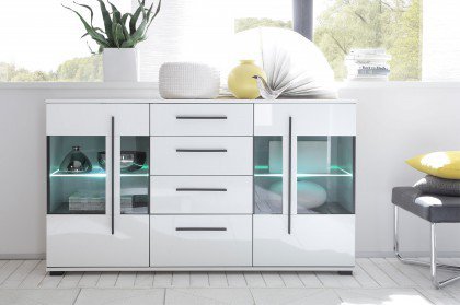 Cantara von Kollektion Letz - Sideboard 5W iX 90 51 in Weiß
