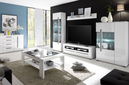 Cantara von Kollektion Letz - Wohnwand 5W iX 93 in Weiß