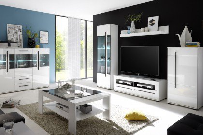 Cantara von Kollektion Letz - Wohnwand 5W iX 92 in Weiß