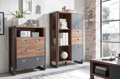 Detroit von Kollektion Letz - Kommode 9OOMDE53 Stirling Oak/ NB