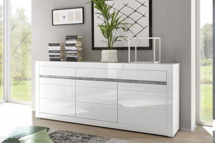 Carat von Kollektion Letz - Sideboard 7W i2 CA 51 weiß Hochglanz