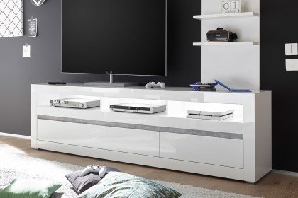 Carat von Kollektion Letz - Lowboard 7W i2 CA 32 weiß Hochglanz