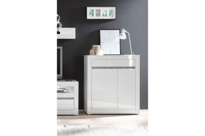 Carat von Kollektion Letz - Highboard 7W i2 CA 42 weiß Hochglanz