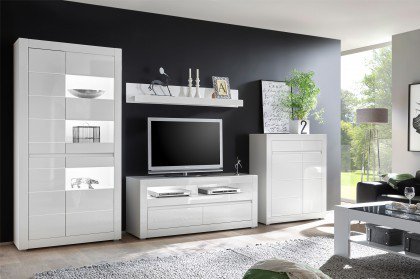 Carat von Kollektion Letz - Wohnwand 7W i2 C5 in Weiß Hochglanz