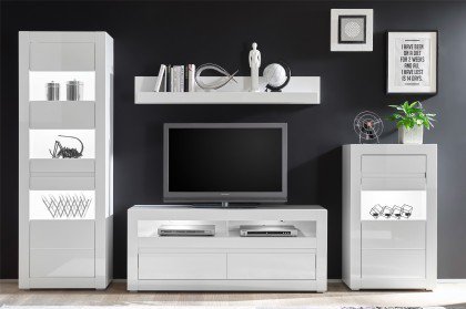 Carat von Kollektion Letz - Wohnwand 7W i2 C8 in Weiß Hochglanz