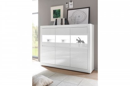 Carat von Kollektion Letz - Highboard 7W i2 CA 56 in Weiß