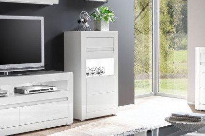 Carat von Kollektion Letz - Vitrine 7W i2 CA 20 weiß Hochglanz