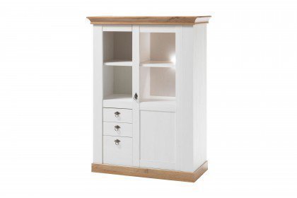 Landhaus von Kollektion Letz - Vitrine 8P PC LH 22 in weißer Pinie