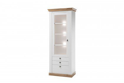 Landhaus von Kollektion Letz - Vitrine 8P PC LH 23 in weißer Pinie