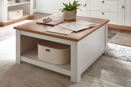 Landhaus von Kollektion Letz - Couchtisch 8P PC LH 61 Pinie weiß