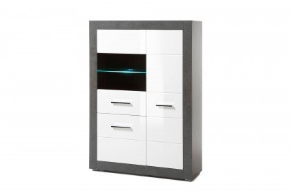 Etero von Kollektion Letz - Vitrine 88 i8 EO 22 weiß Hochglanz