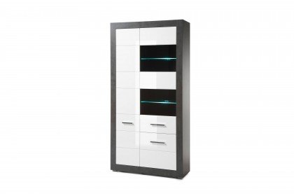Etero von Kollektion Letz - Vitrine 88 i8 EO 24 weiß Hochglanz