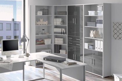 Office Lux aus der Kollektion Letz - Regal-Schrankkombination 4-teilig