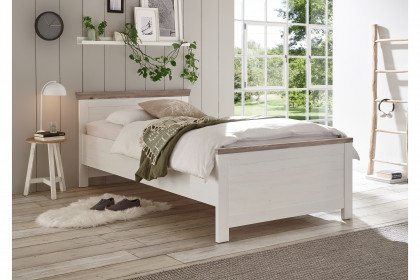 Florenz von Kollektion Letz - Einzelbett in Pinie-Nachbildung weiß