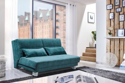 Gina von Sofa-Team - Schlafsofa 160 türkis