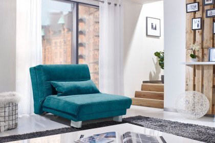Gina von Sofa-Team - Schlafsessel 80 türkis