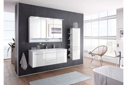 Bad 116 von LEONARDO living - Badezimmer Glas optiwhite