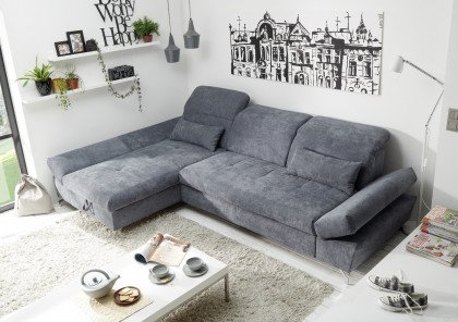 Melfi von ED-Lifestyle - Ecksofa links anthrazit