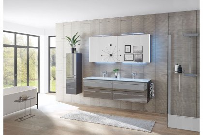 Bad 109 von LEONARDO living - Badezimmer Glas metallic