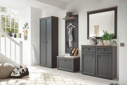 Toskana aus der Kollektion Letz - Garderobe grau/ Timber wood