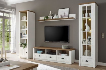 Provence von Kollektion Letz - Wohnwand 9PPEP1 in Pinie weiß