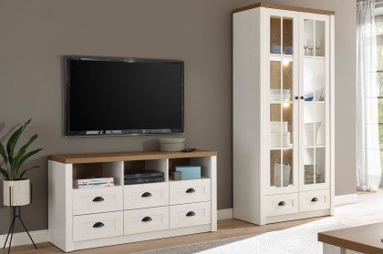 Provence von Kollektion Letz - Wohnwand 9PPEP3 in Weiß