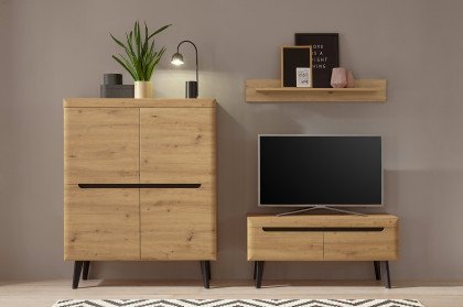 Torge von Kollektion Letz - Wohnwand A3 3Z N8 Artisan Eiche