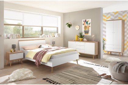 Lena von Kollektion Letz - Single-Schlafzimmer in Weiß & Eiche