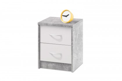Optimus aus der Kollektion Letz - Kommode 38-009-D5 weiß/ Beton