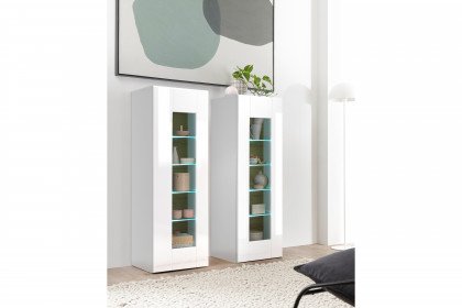 Cayman-living von Kollektion Letz - Vitrine AW i2 CY 22 weiß im 2er Set