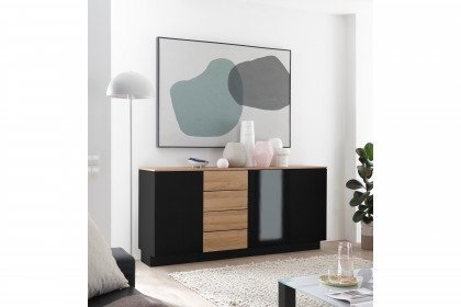 Cayman-living von Kollektion Letz - Sideboard AZ H2 CY 53 in Schwarz
