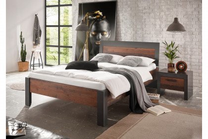 Brooklyn von Kollektion Letz - Bett 140 x 200 cm - Old Mix & Matera