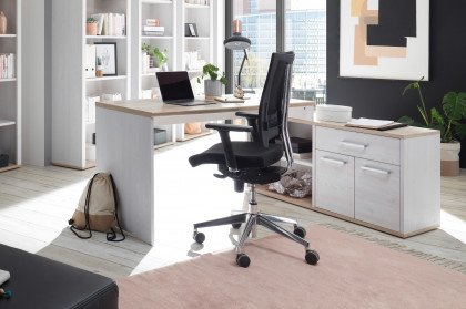 Romantik aus der Kollektion Letz - Eckschreibtisch Sibiu-Lärche/ Sanremo