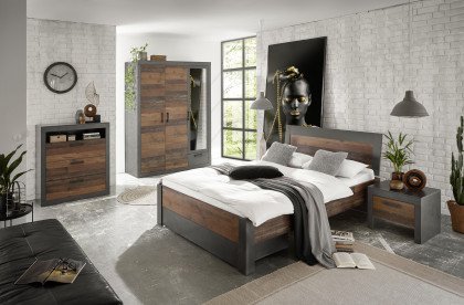 Brooklyn von Kollektion Letz - Schlafzimmer-Set mit 3-türigem Schrank
