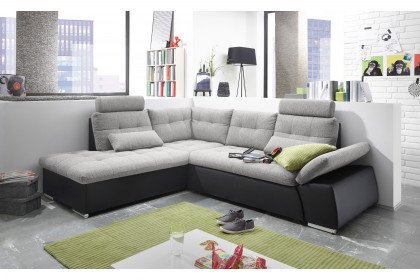 Jakarta von ED-Lifestyle - Eckgarnitur links silver-black